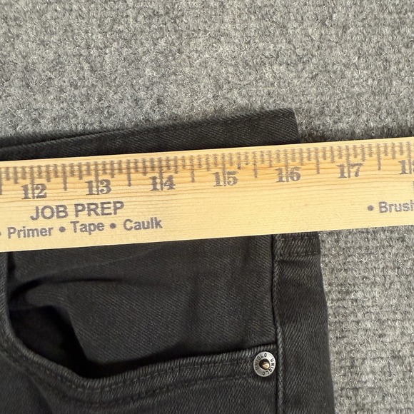 Uniqlo Selvedge Jeans Mens 32x32 (Fits 32x28) Black Slim Straight Stretch‎ Denim - Picture 10 of 15
